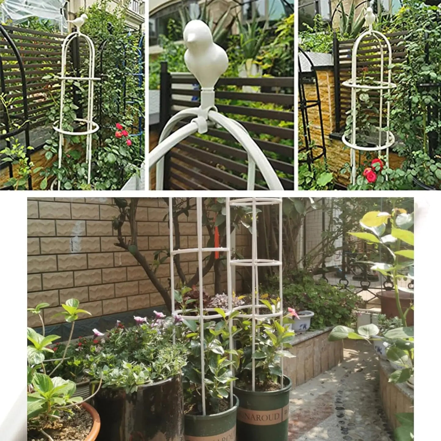 VertiGrow™ 6ft Obelisk Garden Trellis – Rustproof Support for Climbing Plants