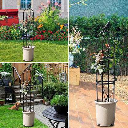 VertiGrow™ 6ft Obelisk Garden Trellis – Rustproof Support for Climbing Plants