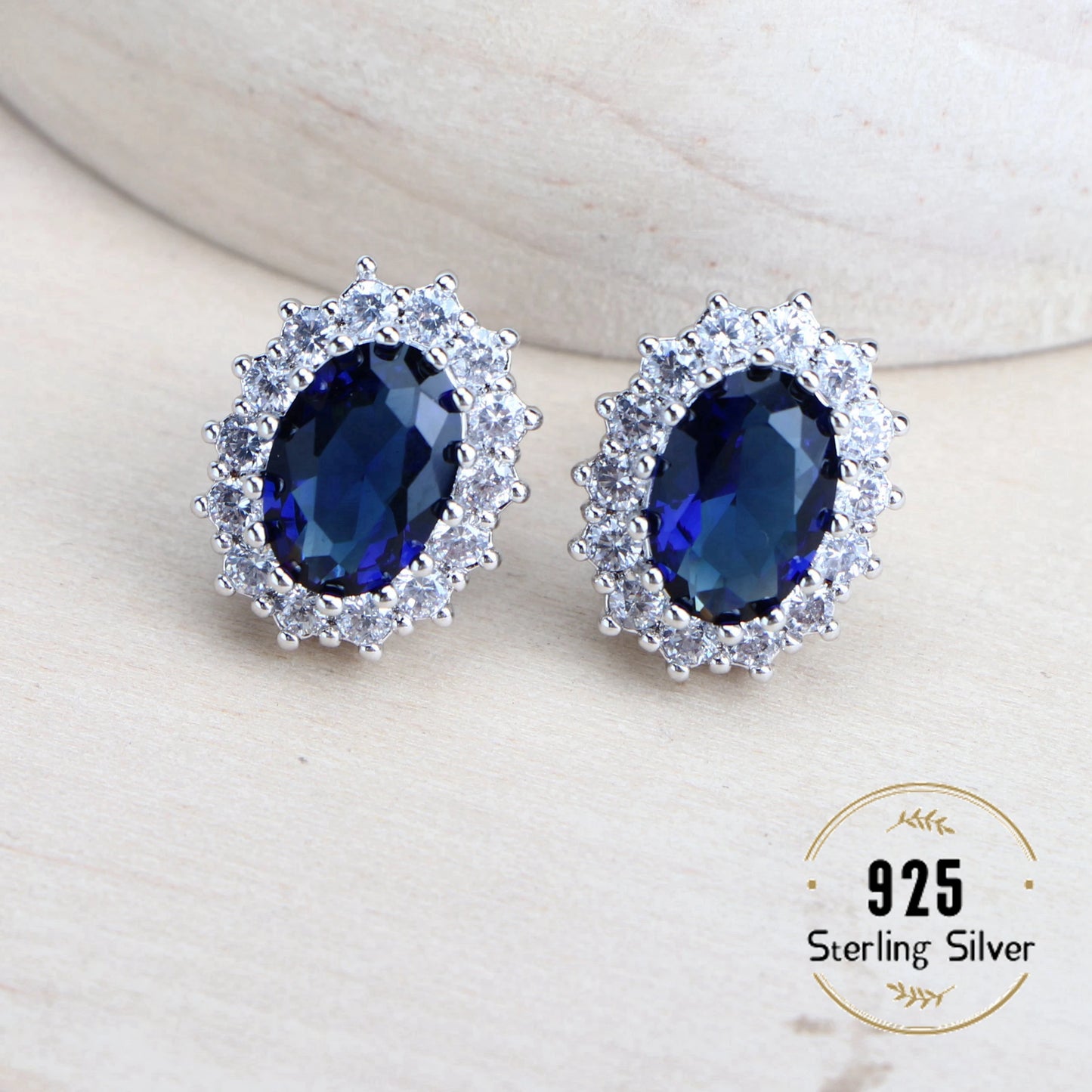 Celestial Blue Bridal Set – 925 Sterling Silver Wedding Jewelry with Blue Zirconia Stones