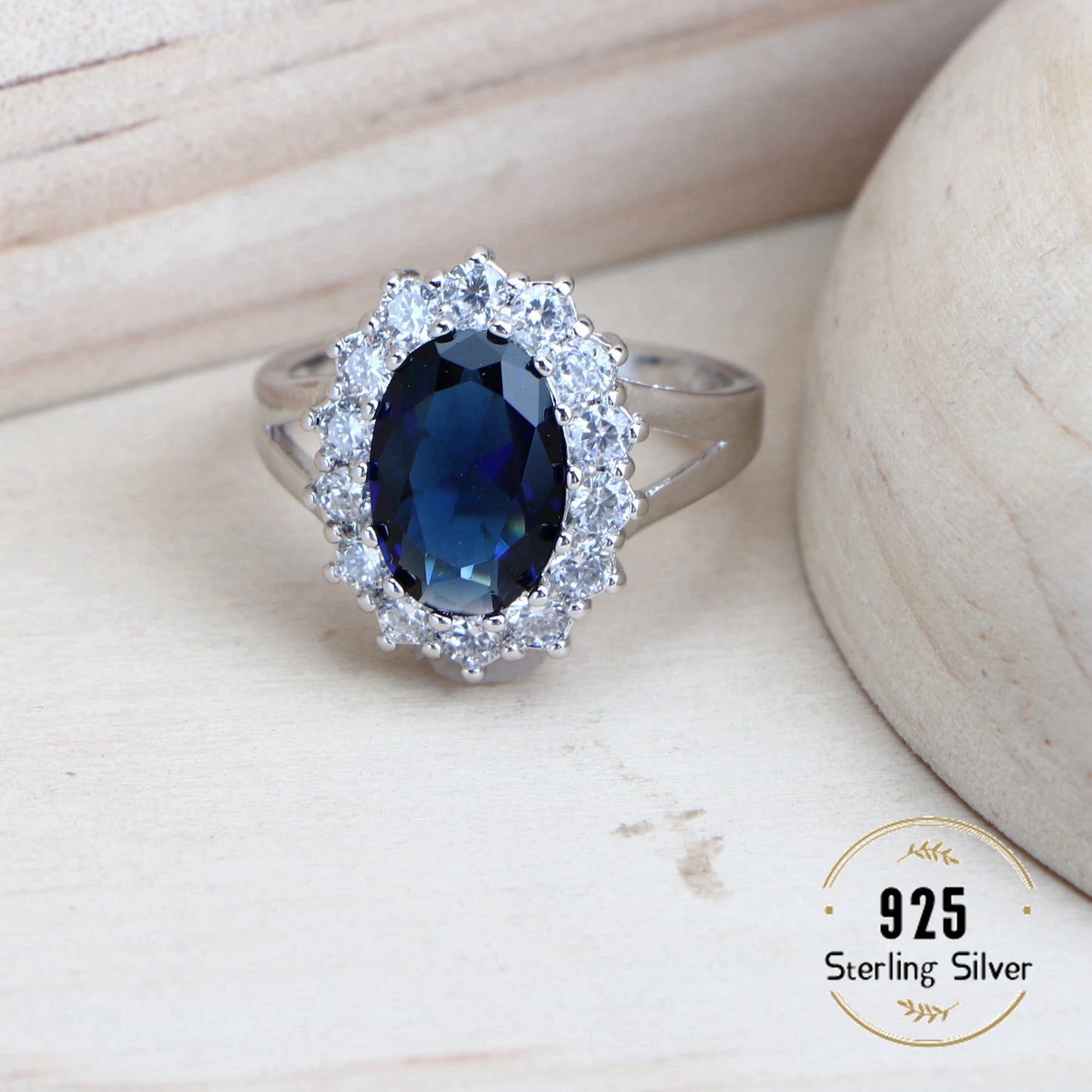 Celestial Blue Bridal Set – 925 Sterling Silver Wedding Jewelry with Blue Zirconia Stones