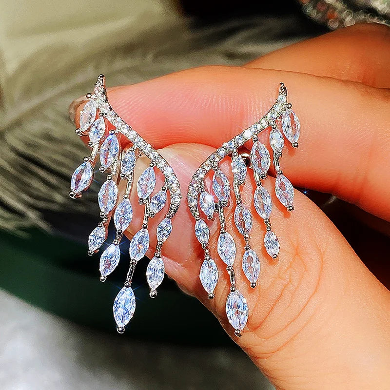 Huitan™ Dazzling CZ Stud Earrings – Glamorous Sparkle for Parties & Everyday Elegance