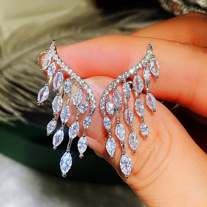 Huitan™ Dazzling CZ Stud Earrings – Glamorous Sparkle for Parties & Everyday Elegance
