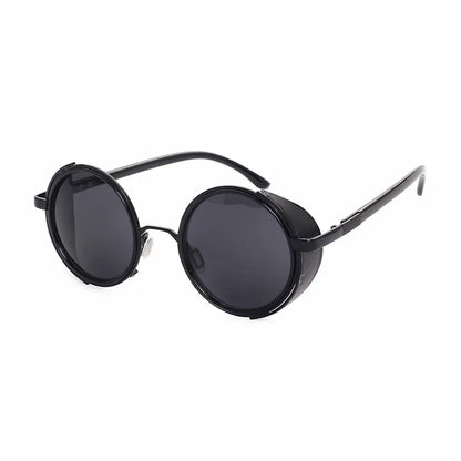 SHAUNA™ Vintage Round Steampunk Sunglasses – Unisex Retro Punk UV400 Designer Eyewear