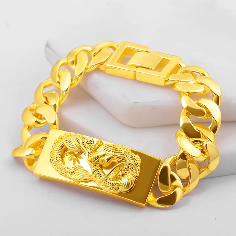 Vintage Silver Ethnic Dragon Cuff Bracelet – Bold Men’s Motorcycle & Street Style Jewelry