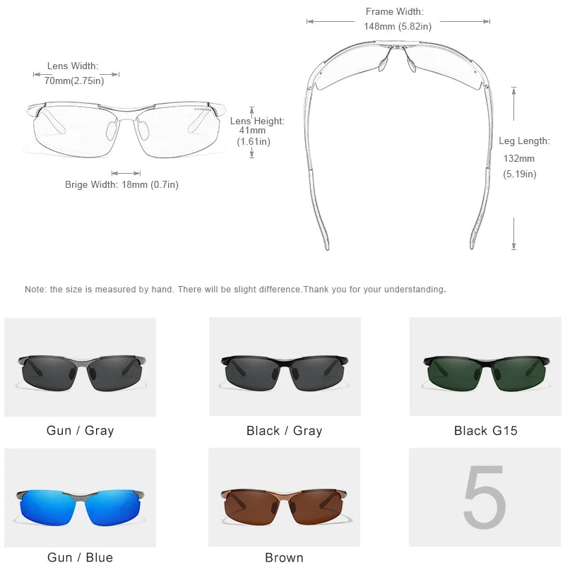 KINGSEVEN™ 9126 Polarized Aviator Sunglasses – Men's Premium Aluminum Eyewear with Mirror Lens | Unisex Driving Shades