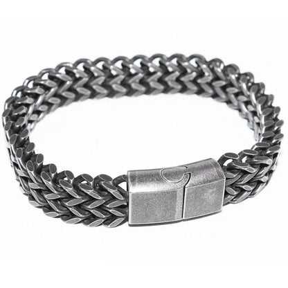 Vintage Silver Ethnic Dragon Cuff Bracelet – Bold Men’s Motorcycle & Street Style Jewelry