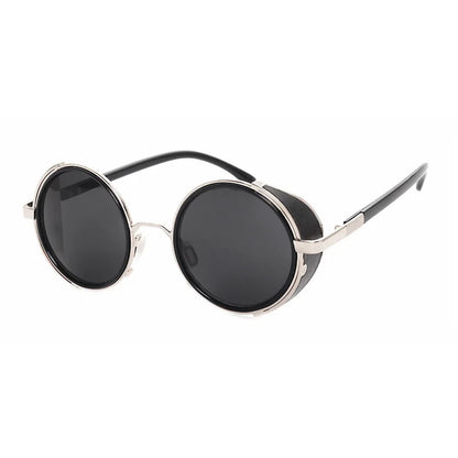 SHAUNA™ Vintage Round Steampunk Sunglasses – Unisex Retro Punk UV400 Designer Eyewear