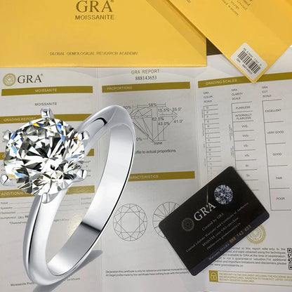 MoissGlow™ 925 Sterling Silver Moissanite Ring – Real Certified Diamond Alternative | Luxury Wholesale Fine Jewelry