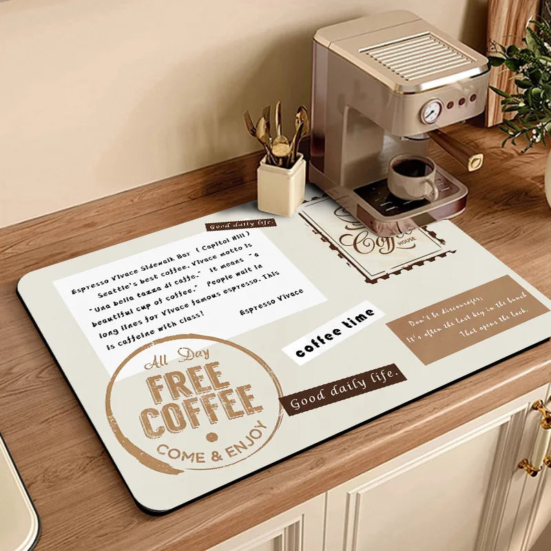 BrewGuard™ — Quick-Dry Heat-Resistant Coffee Station Mat
