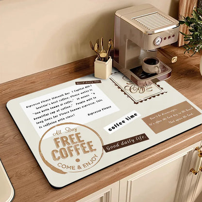 BrewGuard™ — Quick-Dry Heat-Resistant Coffee Station Mat