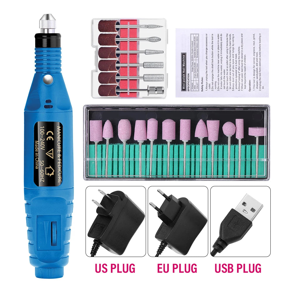 LULAA ProFile™ — Portable Electric Nail Drill Set for Manicure & Pedicure