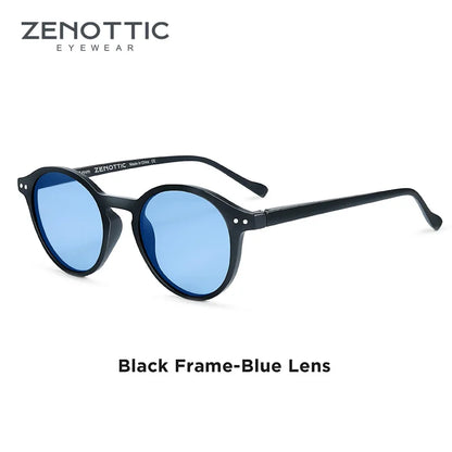 ZENOTTIC™ Retro Polarized Sunglasses – Unisex Small Round Vintage Frame UV400 Goggles (2023–2024 Edition)