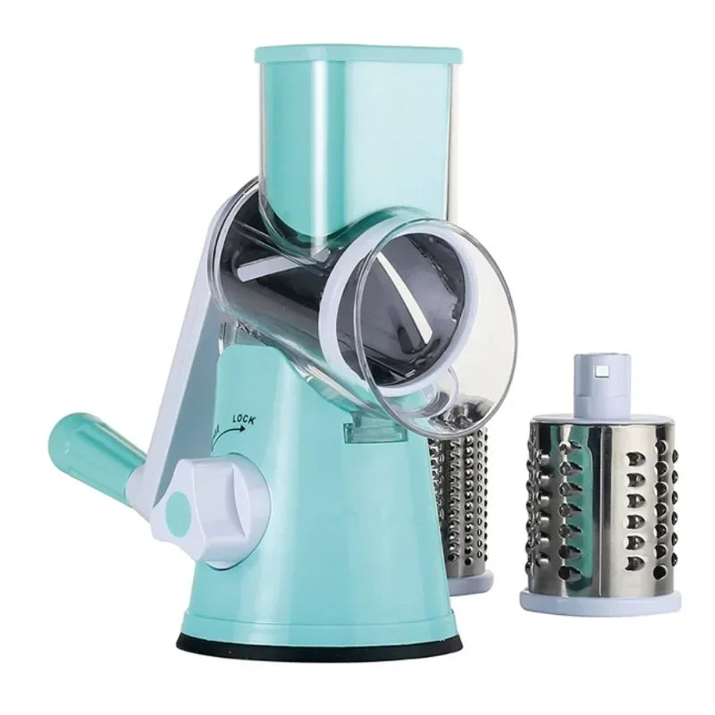3-in-1 Manual Vegetable Cutter & Cheese Slicer | Multi-Purpose Kitchen Chopper & Shredder