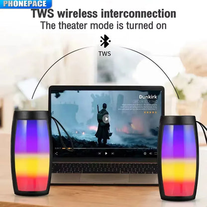 BassBlaze™ — Portable Bluetooth Speaker with Deep Bass & LED Light Show