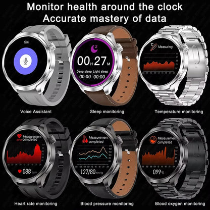 1.85" AMOLED GPS Smartwatch for Men – Outdoor Waterproof Sports Watch with NFC, Bluetooth Calls & Health Tracking