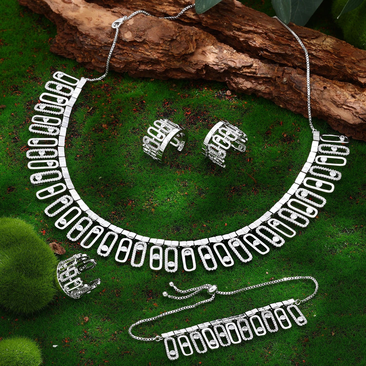 2025 Bestseller: 4-Piece Cubic Zirconia Bridal Wedding Jewelry Set – Timeless Elegance for the Modern Bride