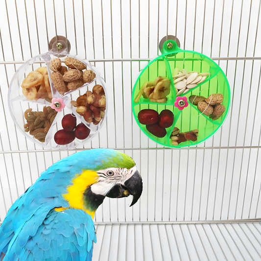 SpinFeast™ Rotating Parrot Foraging Toy – Interactive Cage Feeder