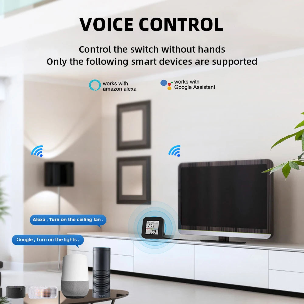 SmartIR Sense™ — Tuya Universal Remote with Temp & Humidity Sensor (Alexa/Google Compatible)