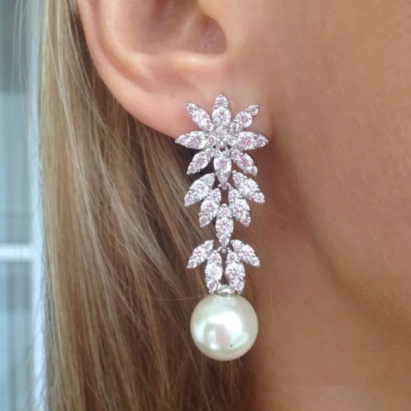 Huitan™ Dazzling CZ Stud Earrings – Glamorous Sparkle for Parties & Everyday Elegance