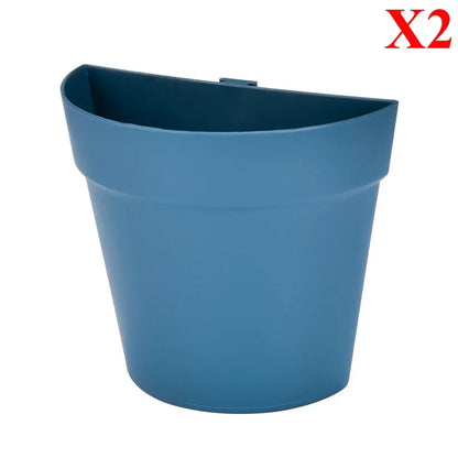 WallBloom™ Semi-Circular Wall Planter – No-Drill Hydroponic Flower Pot for Indoors & Balconies