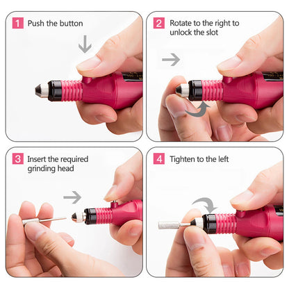 LULAA ProFile™ — Portable Electric Nail Drill Set for Manicure & Pedicure
