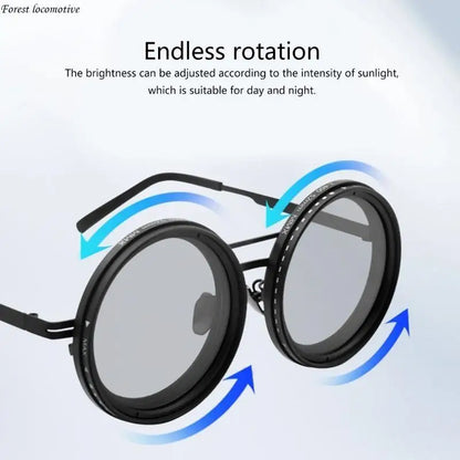 Multifunction Steampunk Polarized Sunglasses – 32GB Storage, UV400 Protection, Ideal for Driving, Fishing & Outdoor Lifestyle