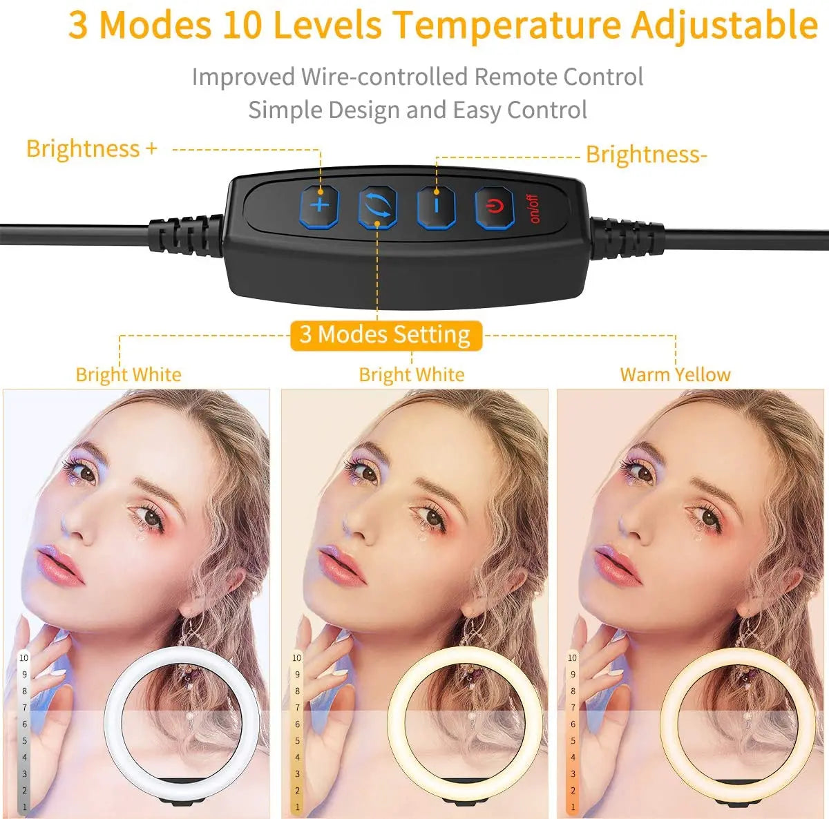 GlowBeam Studio™ — LED Ring Light with Tripod & Remote