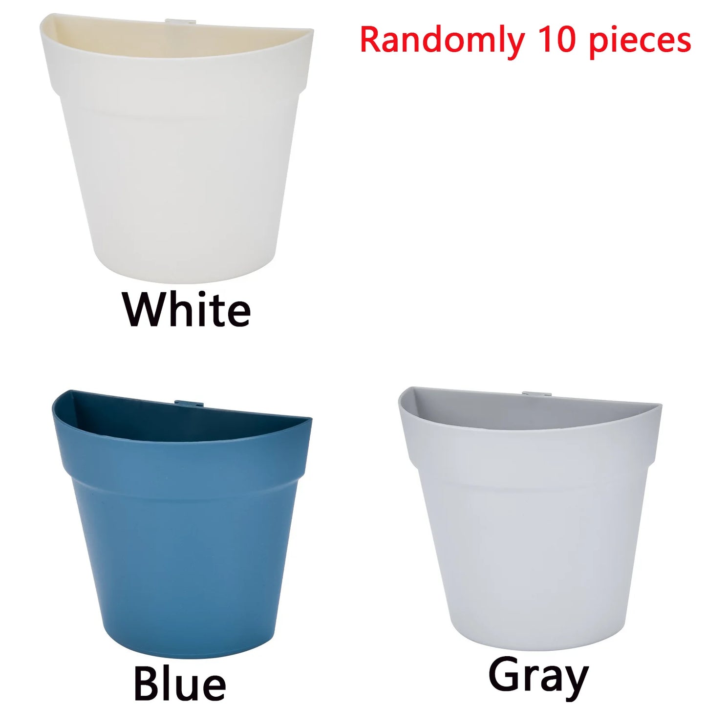 WallBloom™ Semi-Circular Wall Planter – No-Drill Hydroponic Flower Pot for Indoors & Balconies