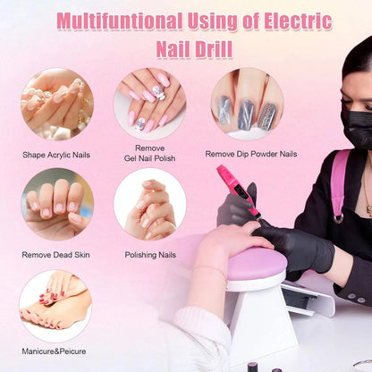 LULAA ProFile™ — Portable Electric Nail Drill Set for Manicure & Pedicure