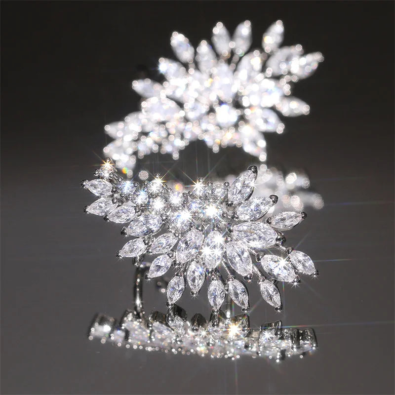 Huitan™ Dazzling CZ Stud Earrings – Glamorous Sparkle for Parties & Everyday Elegance