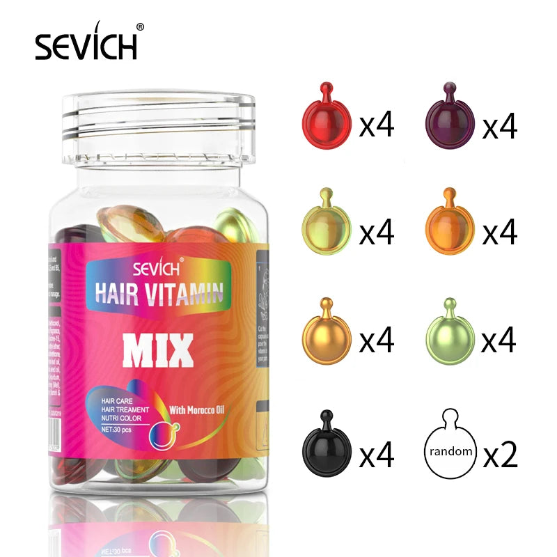 Sevich SilkDrops™ — 2025 Hair Repair Vitamin Capsules with Keratin & Moroccan Oil