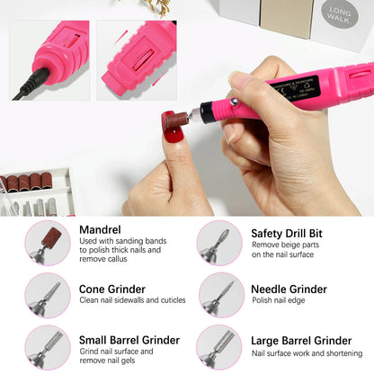 LULAA ProFile™ — Portable Electric Nail Drill Set for Manicure & Pedicure