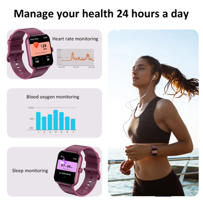 Blackview R50™ Smart Fitness Watch Black– 1.85" HD Display, Heart & SpO2 Monitor, IP68 Waterproof