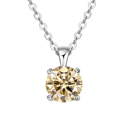 JoyceJelly™ 1ct Moissanite Pendant Necklace | Classic 4-Prong Luxury Fine Jewelry