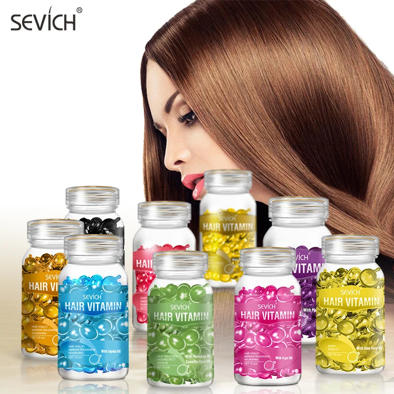 Sevich SilkDrops™ — 2025 Hair Repair Vitamin Capsules with Keratin & Moroccan Oil