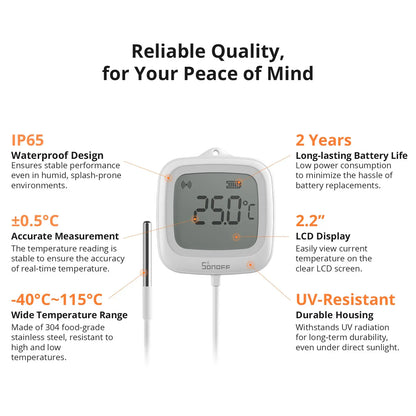 AquaSense™ Zigbee Smart Thermometer with LCD Display