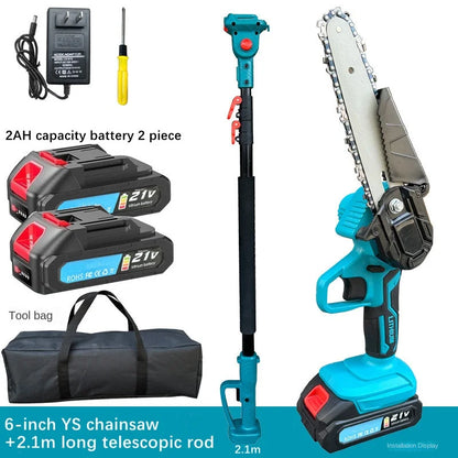 TreeReach Pro™ — 6-Inch Cordless Telescopic Pole Chainsaw (2.1M Adjustable)