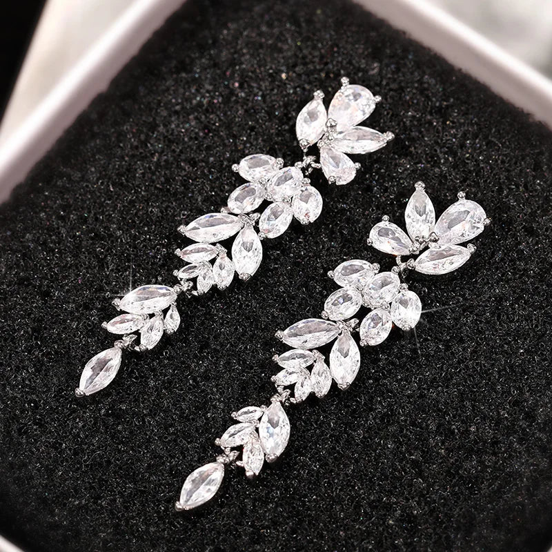 Huitan™ Dazzling CZ Stud Earrings – Glamorous Sparkle for Parties & Everyday Elegance