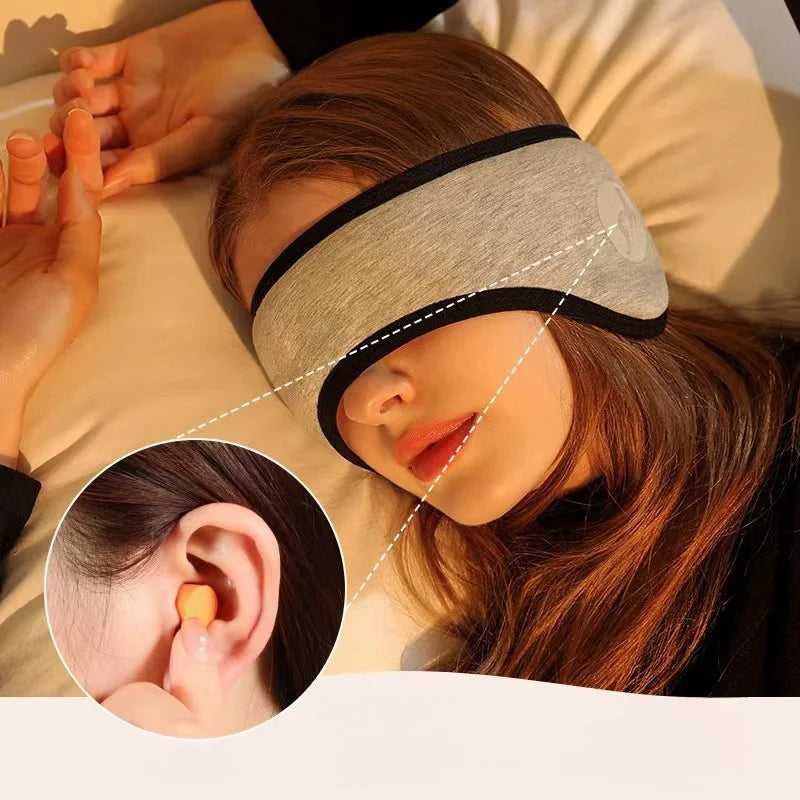 DreamSeal™ — 2-in-1 Noise-Reducing Sleep Earplugs & Adjustable Eye Mask