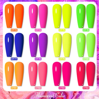MEET ACROSS Neon Fluorescent UV Gel Nail Polish – 7ml Summer Bright Semi-Permanent Varnish for Bold Nail Art