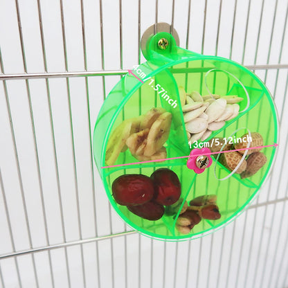 SpinFeast™ Rotating Parrot Foraging Toy – Interactive Cage Feeder