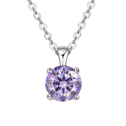 JoyceJelly™ 1ct Moissanite Pendant Necklace | Classic 4-Prong Luxury Fine Jewelry