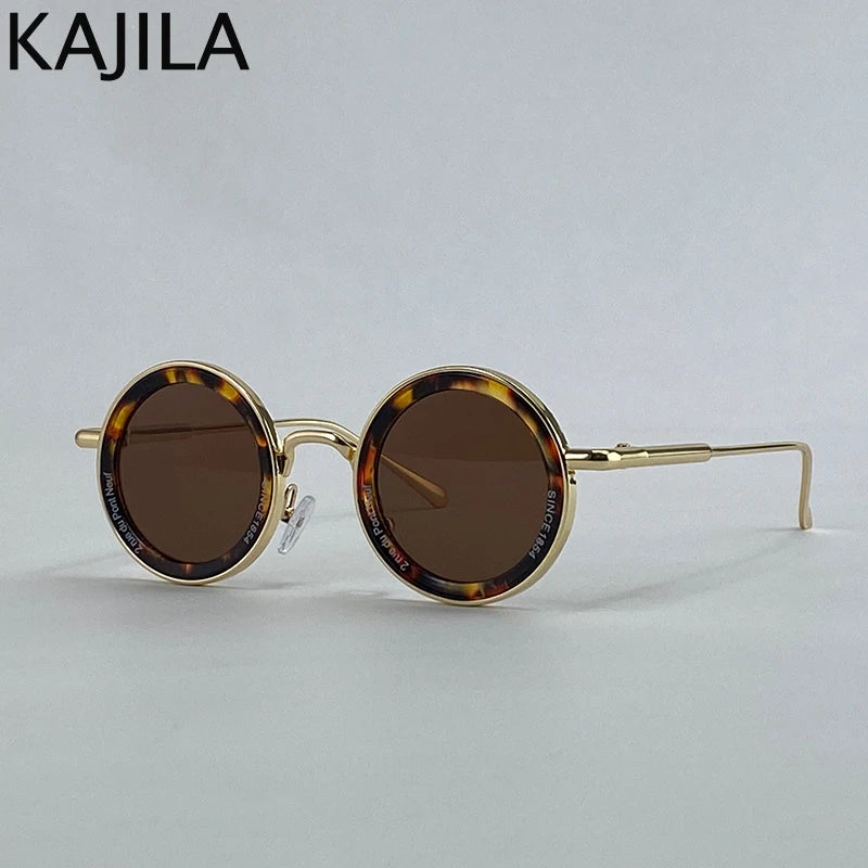 Small Frame Steampunk Round Sunglasses – 2025 Retro Punk Eyewear for Men | Classic Driving UV400 Luxury Brand Shades