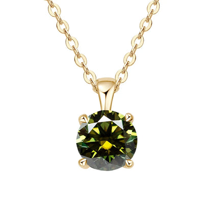 JoyceJelly™ 1ct Moissanite Pendant Necklace | Classic 4-Prong Luxury Fine Jewelry