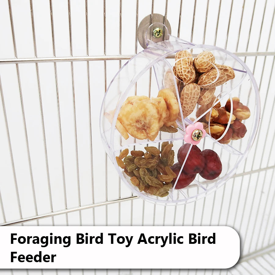 SpinFeast™ Rotating Parrot Foraging Toy – Interactive Cage Feeder