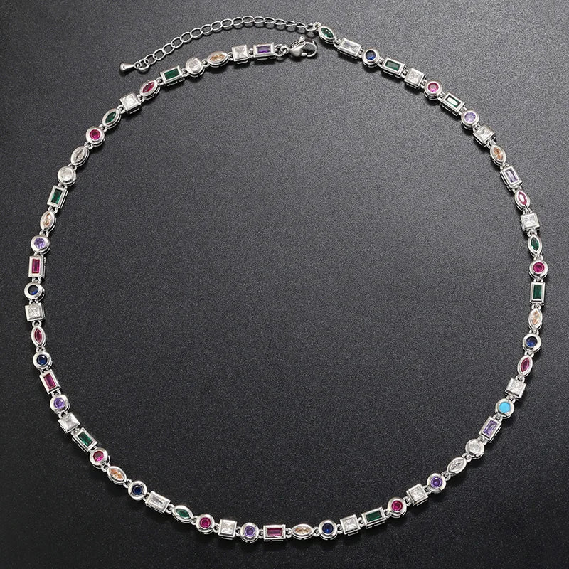 ZHUKOU Candy Cubic Zirconia Necklace – Couples Edition | VL242