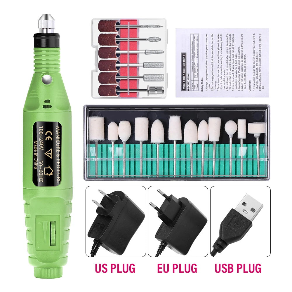 LULAA ProFile™ — Portable Electric Nail Drill Set for Manicure & Pedicure