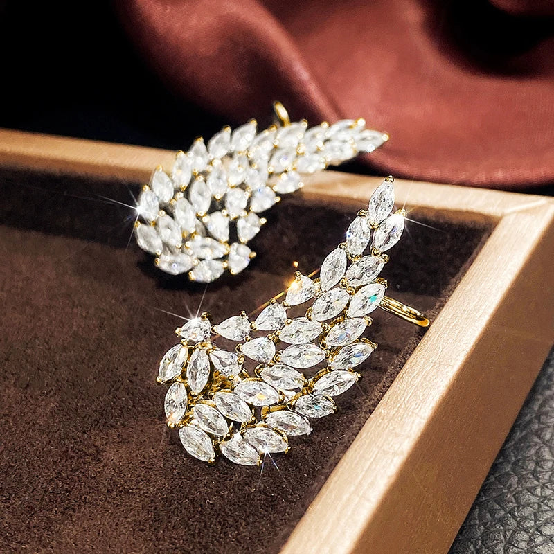 Huitan™ Dazzling CZ Stud Earrings – Glamorous Sparkle for Parties & Everyday Elegance