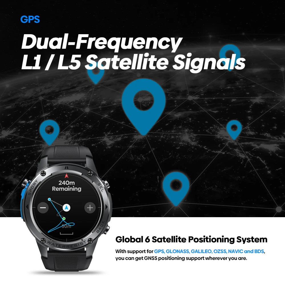 Zeblaze Stratos 2 Ultra GPS Smartwatch – Built for Adventure, Designed for Precision