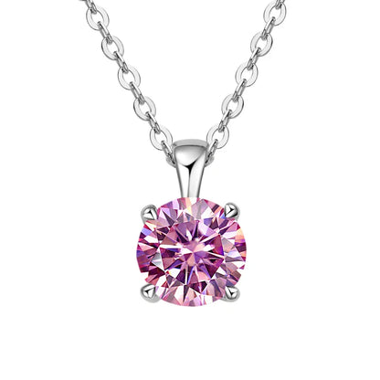 JoyceJelly™ 1ct Moissanite Pendant Necklace | Classic 4-Prong Luxury Fine Jewelry